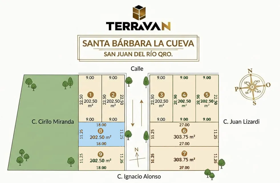 Terreno Plano en Preventa en Santa Bárbara, San Juan del Río | Lote 8